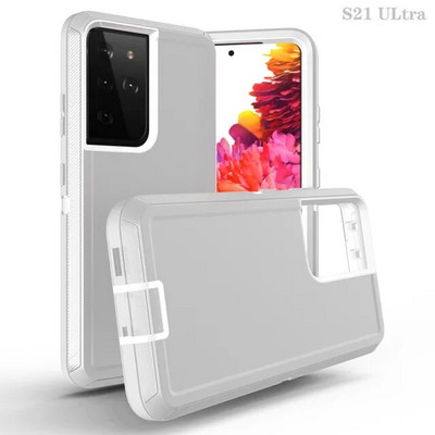 3 IN 1 Heavy Duty Armor Triecienizturīgs putekļu necaurlaidīgs korpuss Samsung Galaxy S22 S21 S20 S23 Ultra S10 S9 S8 PLUS Note 20 10 9 8 Vāks