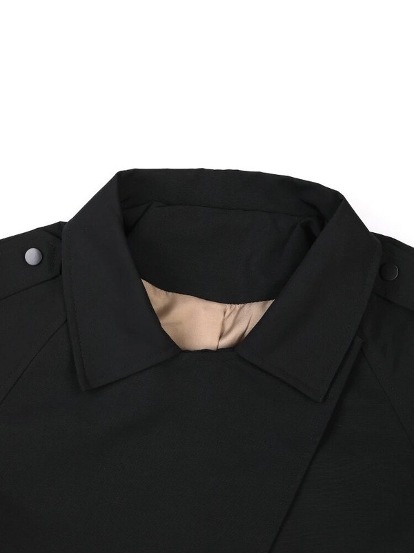 DEAT Fashion sieviešu mētelis, divrindu vērtnes ar garām piedurknēm vējjaka, 2023. gada rudens, jaunais CPG0586