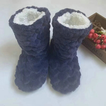 Зимни дамски чехли Вътрешни домашни обувки за пода Чорапи за двойка Ботуши за възрастни Нехлъзгащи се удебелени кадифени чехли с висока тръба