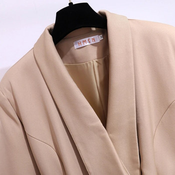 Γυναικεία καμπαρντίνα Κορεάτικη μόδα φθινοπωρινή ζώνη ρούχων Γυναικείο παλτό με διπλό στήθος Πολυτελή μπουφάν OL Χειμερινή μακριά καμπαρντίνα