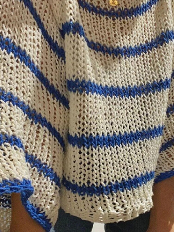 Sexy Skeleton Patchwork Džemperis Sieviešu Svītrai Brīvi Trikotāžas Topi Ērti Ikdienišķs Stilīgs Temperaments Piepilsētas džemperis Rudens Ziema