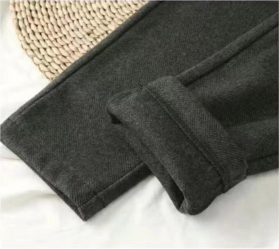 Vilnas Bikses Ikdienišķs Augsts Viduklis Biroja zīmulis Pantalones Sievietēm Jauns Rudens Ziemas Ol Spodnie Vilnas maisījums Uzvalks Bikses Korejas Broek