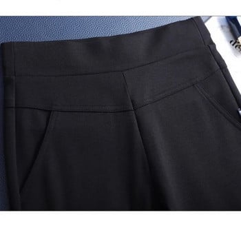 Καλοκαιρινό Νέο Λεπτό Παντελόνι Micro Flared Γυναικείο ψηλόμεσο μονόχρωμο Hundred with Fashion Repair Stretch Casual Pants Simplicity