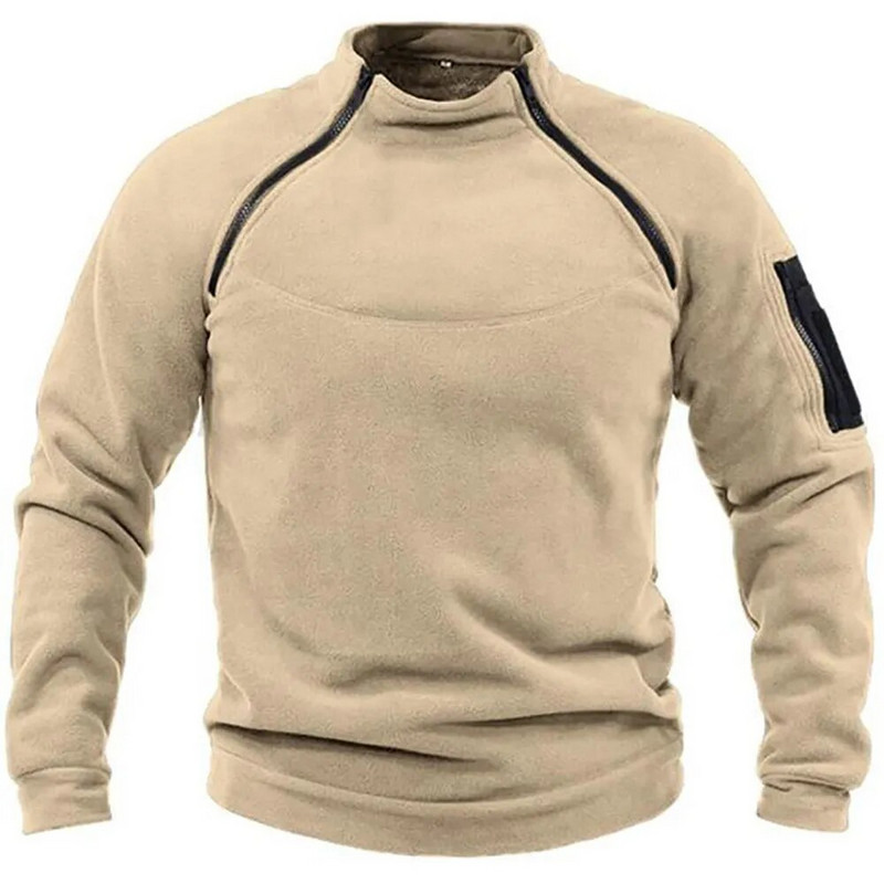 Ανδρικό μπουφάν Tactical Outdoor Fleece Ρούχα Πουλόβερ με ζεστά φερμουάρ Ανδρικό παλτό θερμικό πεζοπορικό φούτερ