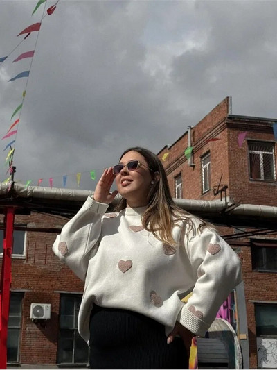 Sieviešu masīvs trikotāžas džemperis, 2023. gada rudens modes džemperi ar garām piedurknēm ar O veida kakla izgriezumu.