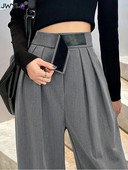 Korejiešu modes ar augstu vidukli Harēma uzvalki Bikses Sievietēm Brīvas Bikses Elegantas Biroja Sieviešu Klasiskās Bikses Ielu apģērbi Sieviešu Y2k