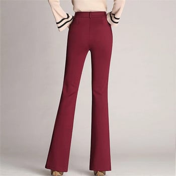 Κομψό ψηλόμεσο παντελόνι Flare Γυναικείο Causal Slim Pantalones Κορεάτικο Offcie μεγάλο μέγεθος 4xl ίσιο παντελόνι Spodnie Ol Broek New