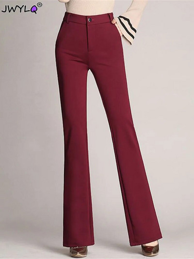 Κομψό ψηλόμεσο παντελόνι Flare Γυναικείο Causal Slim Pantalones Κορεάτικο Offcie μεγάλο μέγεθος 4xl ίσιο παντελόνι Spodnie Ol Broek New