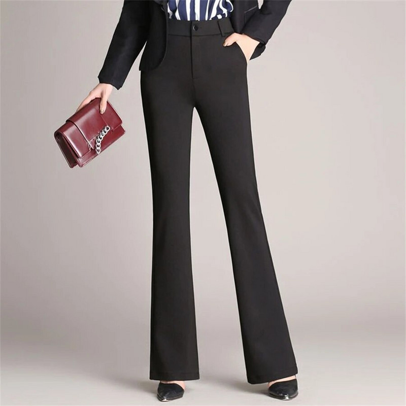 Κομψό ψηλόμεσο παντελόνι Flare Γυναικείο Causal Slim Pantalones Κορεάτικο Offcie μεγάλο μέγεθος 4xl ίσιο παντελόνι Spodnie Ol Broek New