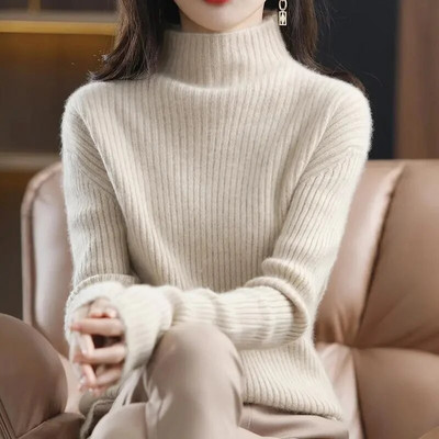 Sieviešu rudens ziemas džemperis ar bruņurupuci