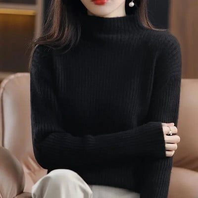 Sieviešu rudens ziemas džemperis ar bruņurupuci