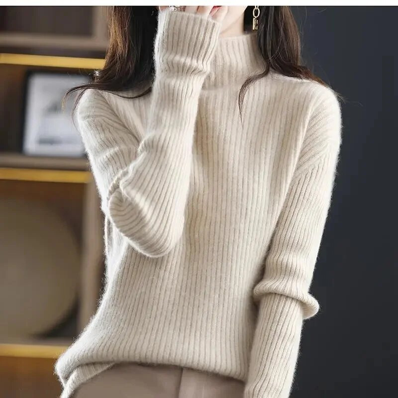 Sieviešu rudens ziemas džemperis ar bruņurupuci