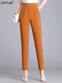 Biroja bikses ar augstu vidukli Baggy Bikses Sievietēm Ikdienišķs Formāls Taisns Zīmulis Pantalone Korejiešu Elegants Modes Lielizmēra 4xl Bikses