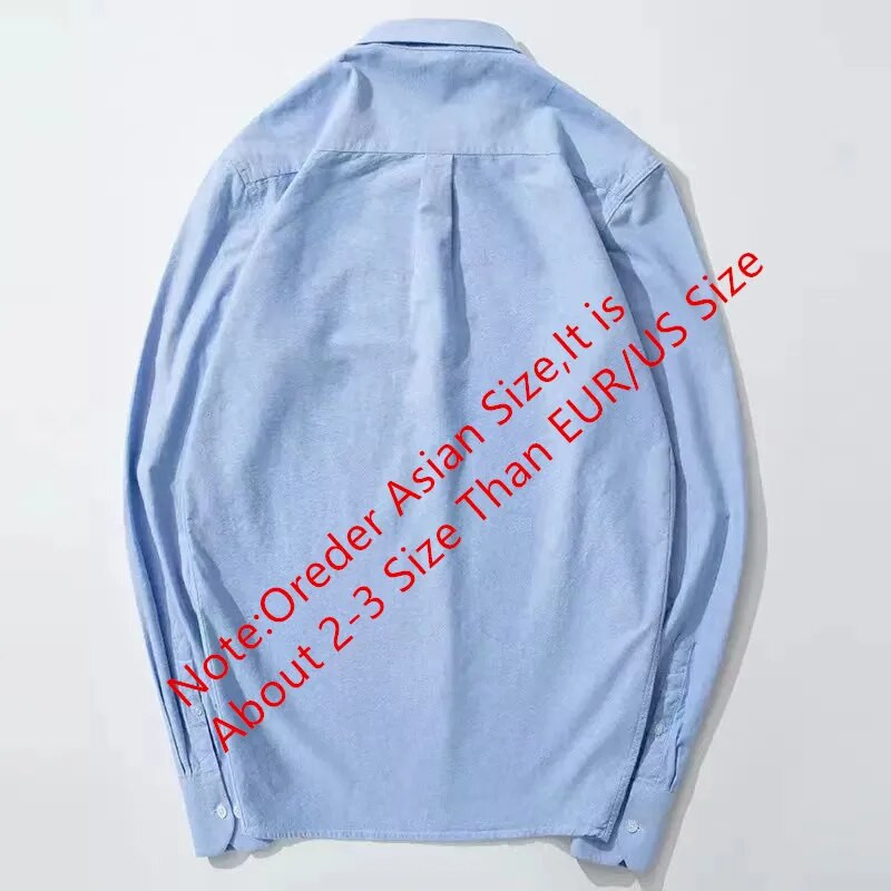 100% kokvilnas Oksfordas krekls vīriešiem ar garām piedurknēm izšūts zirgs ikdienas bez kabatas vienkrāsains, dzeltens kleitas krekls vīriešu liela izmēra S-6XL