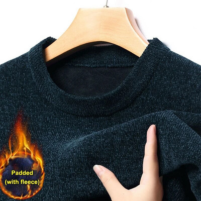 2023. gada jauns vīriešu biezināts džemperis, trikotāžas džemperi, vīriešu trīsdimensiju žakarda augstas kvalitātes, silts, ikdienišķs džemperis.