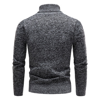Επώνυμα ανδρικά πουλόβερ και πουλόβερ με ζιβάγκο 2023 Νέα μόδα Πλεκτό πουλόβερ Χειμερινό ανδρικό πουλόβερ Homme Wool Casual Solid Ρούχα
