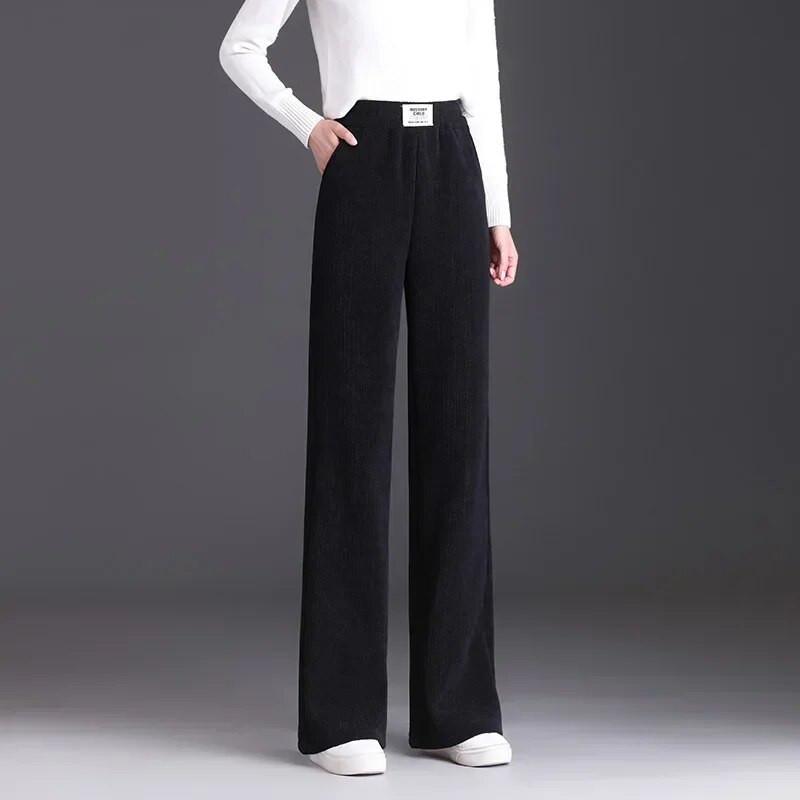 Sieviešu rudens kašmira biezas termiskās bikses ar augstu vidukli, flīsa bikses, silti, legingi, sieviešu apakšveļa, 2023. gada ziema