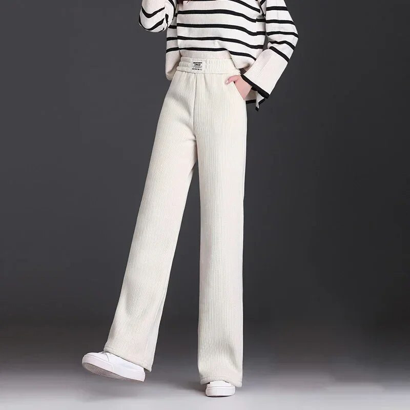 Sieviešu rudens kašmira biezas termiskās bikses ar augstu vidukli, flīsa bikses, silti, legingi, sieviešu apakšveļa, 2023. gada ziema