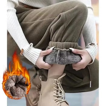 Χειμώνας 2023 Χοντρό ζεστό κοτλέ παντελόνι χαρέμι Κορεάτικο μοντέρνο Νέα μόδα γυναικεία παντελόνια Streetwear Κλασικό ψηλόμεσο παντελόνι
