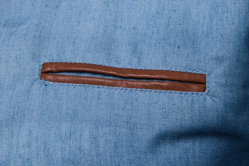 Őszi férfi zsebbetétes bőr hosszú ujjú ing Anti farmer sokoldalú karcsúsított ing