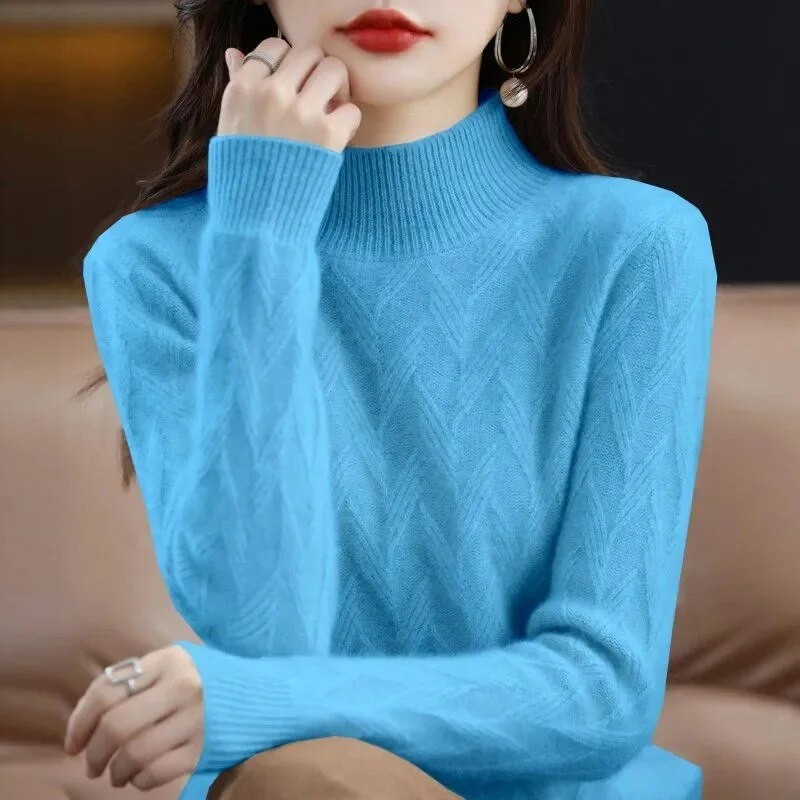 Harajuku pulovers sieviešu džemperis ar bruņurupuču apkakli, mīksts trikotāžas džemperis, plāns elastīgs korejiešu, vienkāršs pamata lēts džemperis, cieti topi