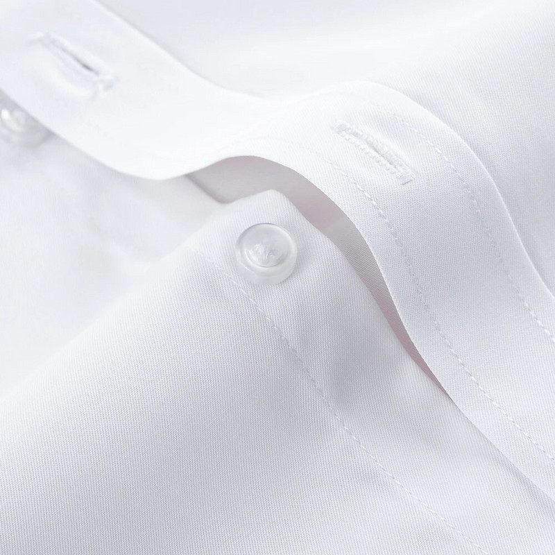 Vīriešu klasisks, vienkrāsains/svītrains standarta kleitas krekli ar garām piedurknēm ar vienu ielāpu kabatas formāla biznesa standarta formas biroja sociālais krekls