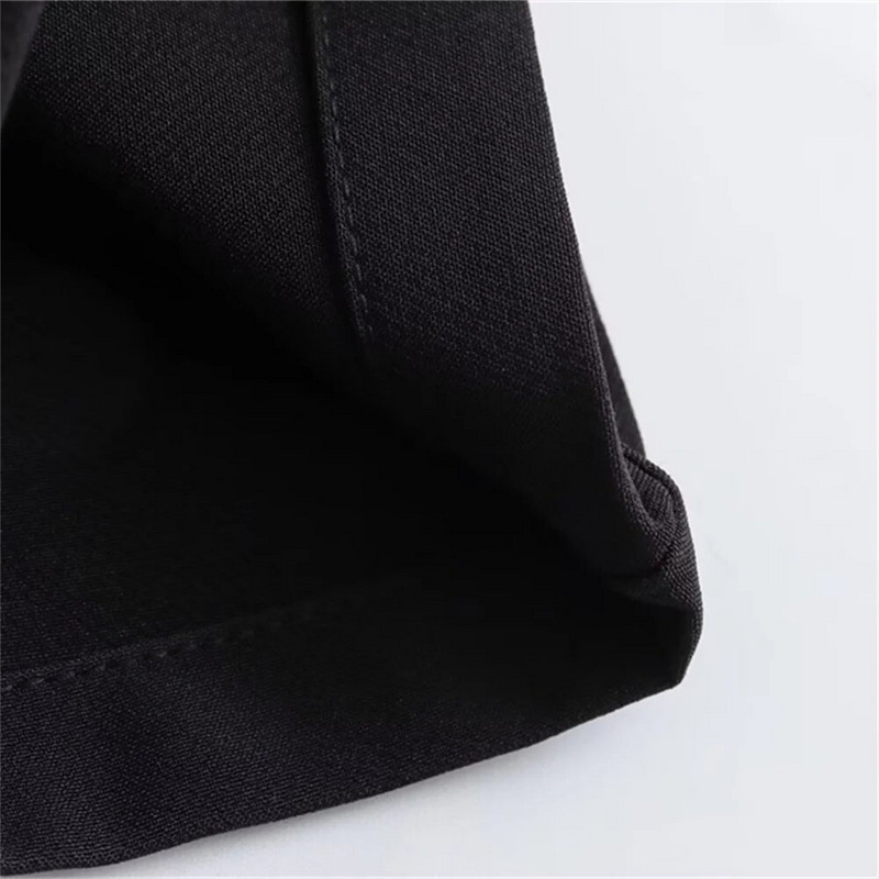 UNIZERA2023 Őszi és téli új női ruházati szálak rögzítése, dekoratív cipzáras patch zseb a derék közepén, alkalmi, egyenes szárú nadrág