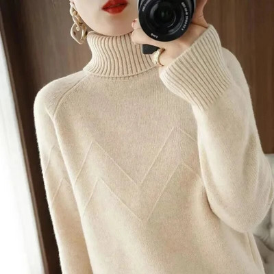 Γυναικείο πουλόβερ με ζιβάγκο 2024 Φθινοπωρινό μακρυμάνικο λεπτό ελαστικό κορεάτικο απλό βασικό φθηνό μπλουζάκι μονόχρωμο μπλουζάκι