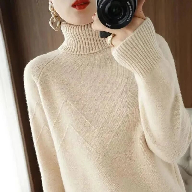 Γυναικείο πουλόβερ με ζιβάγκο 2024 Φθινοπωρινό μακρυμάνικο λεπτό ελαστικό κορεάτικο απλό βασικό φθηνό μπλουζάκι μονόχρωμο μπλουζάκι