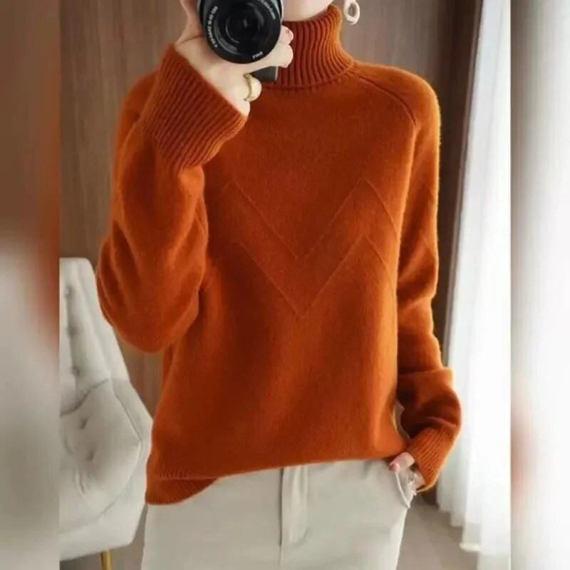 Γυναικείο πουλόβερ με ζιβάγκο 2024 Φθινοπωρινό μακρυμάνικο λεπτό ελαστικό κορεάτικο απλό βασικό φθηνό μπλουζάκι μονόχρωμο μπλουζάκι