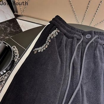 Γυναικεία φούτερ καθημερινά 2023 Νέο παντελόνι ψηλόμεσο ίσιο παντελόνι Diamond Y2k Φαρδύ παντελόνι Casual Fashion Pantalon Femme