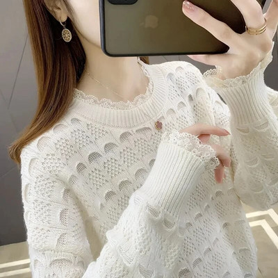 2023. gada jauns rudens ziemas sieviešu džemperi Modes džemperi Sieviešu džemperis Iekšējais apģērbs Plāns trikotāžas puloveri Trikotāžas apakšā krekls