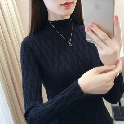 2023. ősz és tél, új női pulóver, kasmír garbó, kötött pulóver koreai divatos, puha pulóverek, női felső