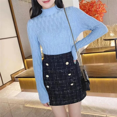 2023. ősz és tél, új női pulóver, kasmír garbó, kötött pulóver koreai divatos, puha pulóverek, női felső