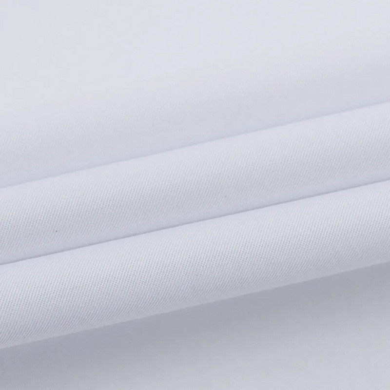 Férfi klasszikus francia mandzsetta masszív póló, borított póló, formális üzleti standard szabású hosszú ujjú irodai munka fehér ingek