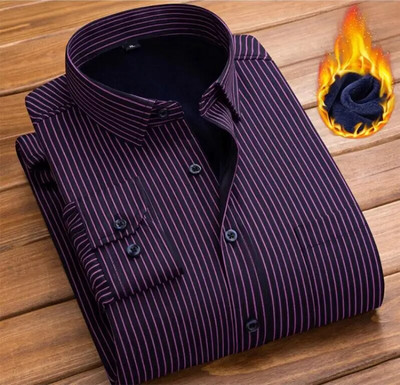 Ziemas jauns rūtains krekls ar garām piedurknēm vīriešu vienrindas kvadrātveida apkakles polsterēti krekli Fashion Slim Camisa vīriešu skapītis M-4XL 5XL