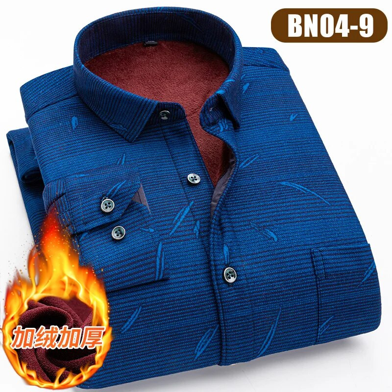 Ziemas jauns rūtains krekls ar garām piedurknēm vīriešu vienrindas kvadrātveida apkakles polsterēti krekli Fashion Slim Camisa vīriešu skapītis M-4XL 5XL