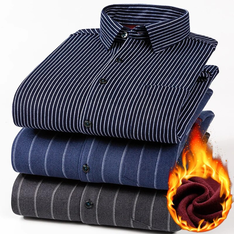 Ziemas jauns rūtains krekls ar garām piedurknēm vīriešu vienrindas kvadrātveida apkakles polsterēti krekli Fashion Slim Camisa vīriešu skapītis M-4XL 5XL