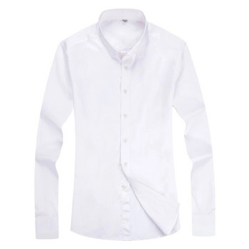 QJ CINGA Ανδρικό πουκάμισο επίσημο φόρεμα Λευκό μαύρο μπλε μακρυμάνικο πουκάμισο ανδρικό επαγγελματικό λεπτή εφαρμογή Camisa ανδρικό Chemise κόκκινο μωβ S-5XL