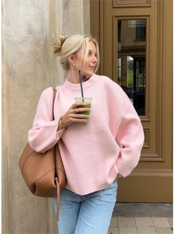 Masīvs bruņurupuču džemperis ar garām piedurknēm sievietēm Modes, eleganti džemperi ar garām piedurknēm, 2023. gada rudens ziemas ikdienas brīvs ielas apģērba augšdaļa