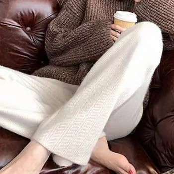 Φθινοπωρινό Χειμώνα Φαρδύ μάλλινο παντελόνι χοντρό μόδας Casual γραφείο-γυναικείο παντελόνι Παντελόνι ψηλόμεσο παντελόνι Pantalones 29359