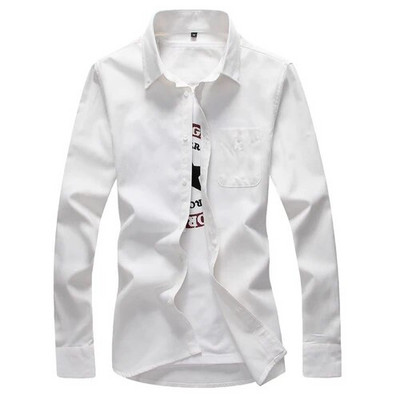 Oxford Spinning Fabric hosszú ujjú ing Férfi gombos gallér Egysoros pamut ingek Fashion Slim Camisa Férfi Chemise