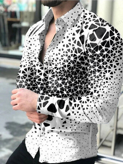 Lightning Χαβάης πουκάμισα Floral 3d printed πουκάμισα Ανδρικά πουκάμισα μόδας μακρυμάνικο Casual μπλούζα παραλίας μπλούζα πέτο Ανδρικά ρούχα