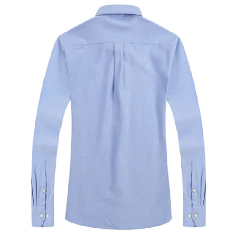 6XL Ανοιξιάτικο και Φθινόπωρο Ανδρικό μακρυμάνικο πουκάμισο Oxford Spin Υψηλής Ποιότητας Βαμβακερό Μεγάλο Μέγεθος, Καθαρό Λευκό, Business Casual Χωρίς σίδερο