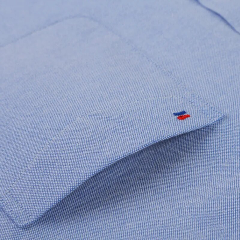 6XL Ανοιξιάτικο και Φθινόπωρο Ανδρικό μακρυμάνικο πουκάμισο Oxford Spin Υψηλής Ποιότητας Βαμβακερό Μεγάλο Μέγεθος, Καθαρό Λευκό, Business Casual Χωρίς σίδερο