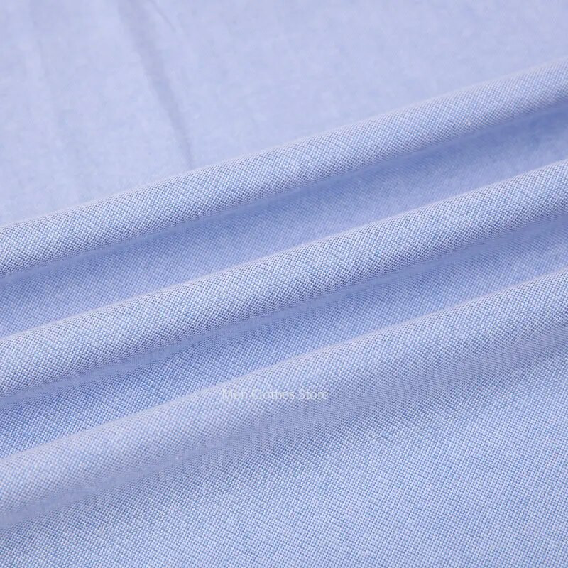 Vīriešu Oksfordas kvadrātveida apkakle ar īsām piedurknēm, rūtaini, svītraini vasaras ikdienas krekli ar vienu kabatu ērts kokvilnas krekls