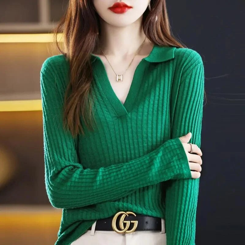 2023. gada jauns sieviešu džemperis, korejiešu džemperis, brīvs, ciets, garām piedurknēm, ikdienas rudens ziemas biezi, silti trikotāžas džemperi