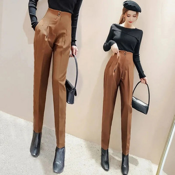 Παντελόνι βρετανικού στιλ σούπερ ψηλόμεση Γυναικεία Εργασία γραφείου Harem Pantalones Vintage παντελόνι με μήκος στον αστράγαλο 2023 Άνοιξη Κάπρι
