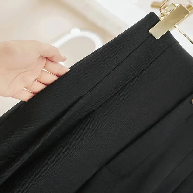 Britu stila īpaši augsta vidukļa uzvalks bikses sieviešu biroja darbs Harēms Pantalones potītes garuma vintage bikses 2023. gada pavasara Kapris