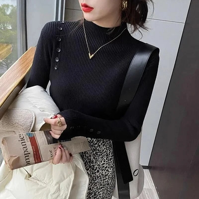 2024. Jesen Zima Novi ženski pulover Topli džemper od kašmira Široki gornji dio pletene donje majice s dolčevitom